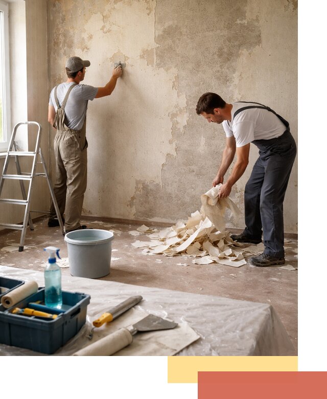 Снятие старых обоев в Белой Калитве быстро и качественно