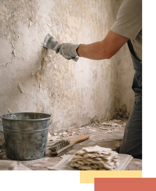 Удаление старой краски со стен в Белой Калитве качественно и быстро