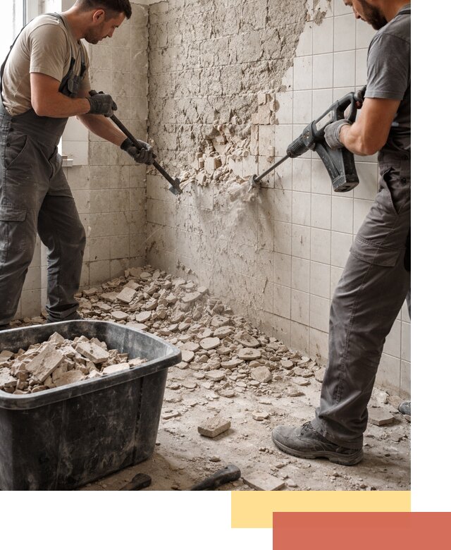 Демонтаж плитки со стен в Белой Калитве быстро и аккуратно