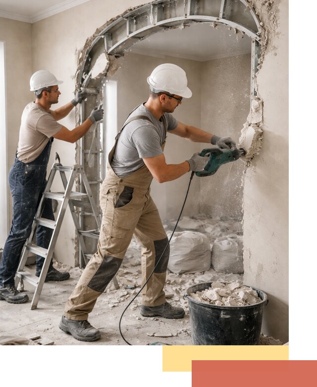 Демонтаж гипсокартонной арки в Белой Калитве быстро и аккуратно