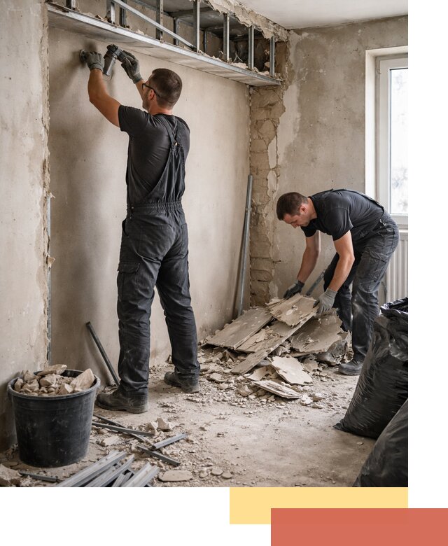 Демонтаж короба из гипсокартона в Белой Калитве быстро и аккуратно