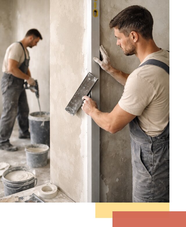 Выведение углов стен в Белой Калитве: монтаж и оштукатуривание