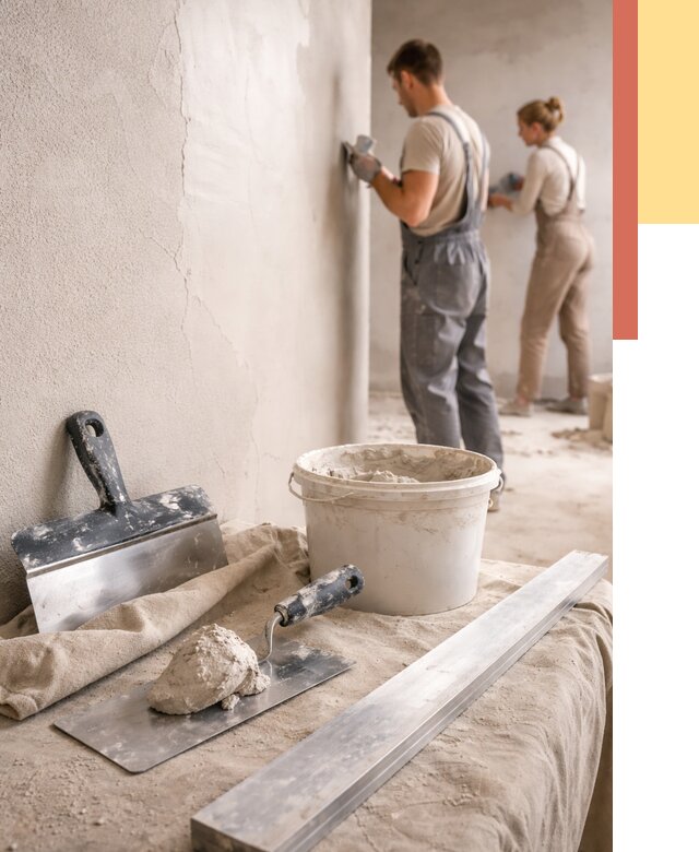 Штукатурка стен гипсовая в Белой Калитве от 4667 руб/м2 — быстро и недорого | ОТДЕЛОЧНИК-Бкл