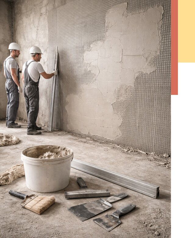 Штукатурка стен по сетке в Белой Калитве от 5704 руб./м2 — быстро и недорого | ОТДЕЛОЧНИК-Бкл