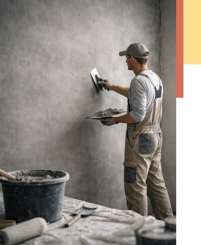 Декоративная штукатурка под бетон в Белой Калитве от 2593 руб./м² — нанесение под ключ | ОТДЕЛОЧНИК-Бкл