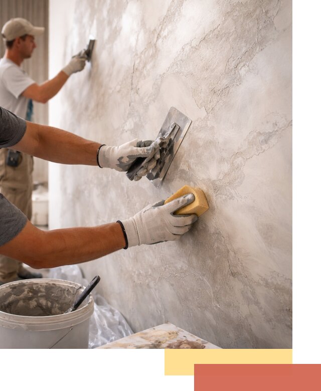 Декоративная штукатурка под мрамор в Белой Калитве для стен и потолков