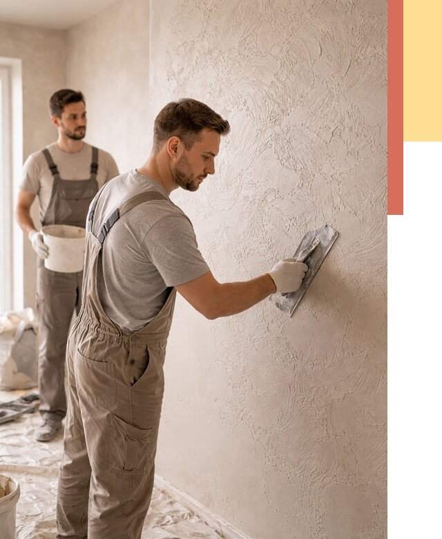 Фактурная штукатурка стен в Белой Калитве от 4356 руб./м² — заказать под ключ | ОТДЕЛОЧНИК-Бкл