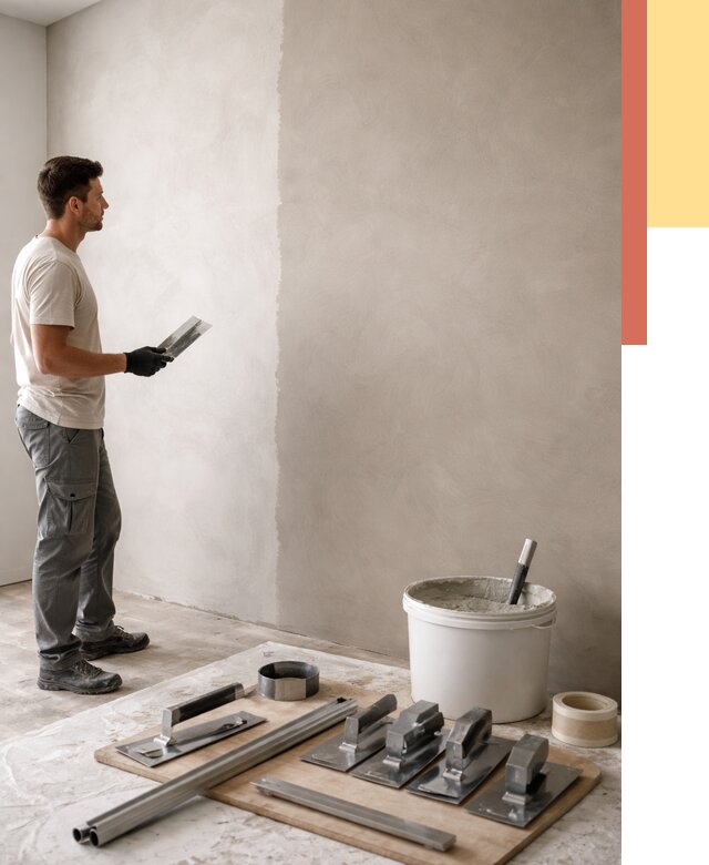 Нанесение микроцемента на стены в Белой Калитве от 3319 руб./м2 под ключ | ОТДЕЛОЧНИК-Бкл