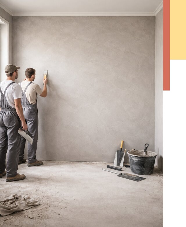 Микробетон на стены в Белой Калитве от 1296 руб. — нанесение и отделка | ОТДЕЛОЧНИК-Бкл