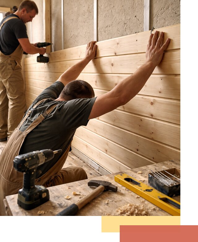 Монтаж деревянной вагонки на стены в Белой Калитве быстро и качественно