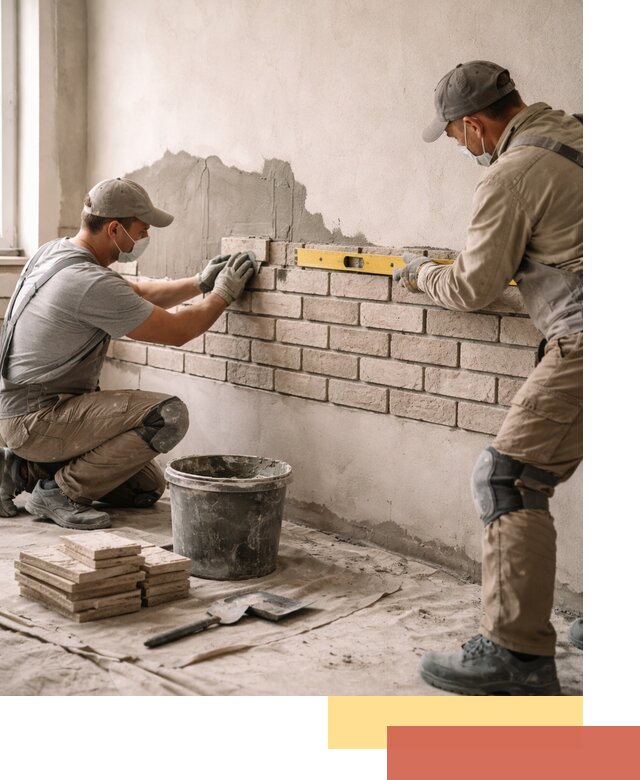 Монтаж декоративного кирпича профессионально в Белой Калитве