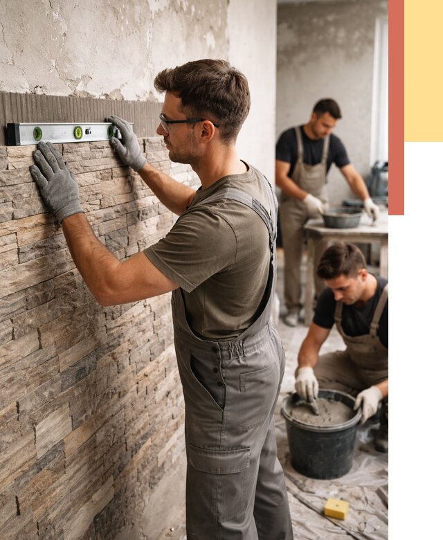 Монтаж искусственного камня в Белой Калитве от 4667 руб. под ключ | ОТДЕЛОЧНИК-Бкл