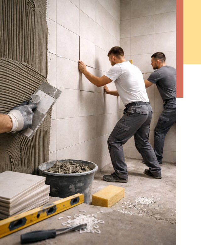 Укладка плитки на стены в Белой Калитве от 882 руб. — качественно и недорого | ОТДЕЛОЧНИК-Бкл