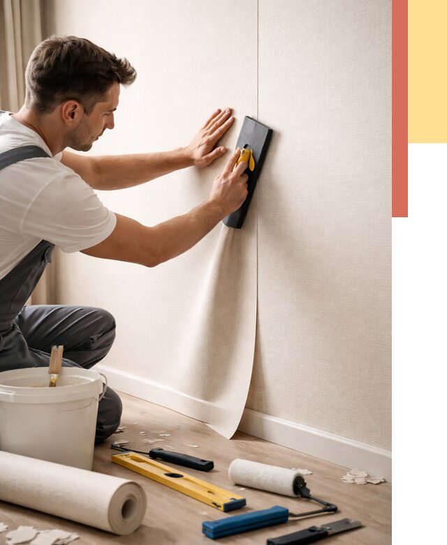 Поклейка виниловых обоев в Белой Калитве от 4667 руб. | Быстро и недорого — ОТДЕЛОЧНИК-Бкл