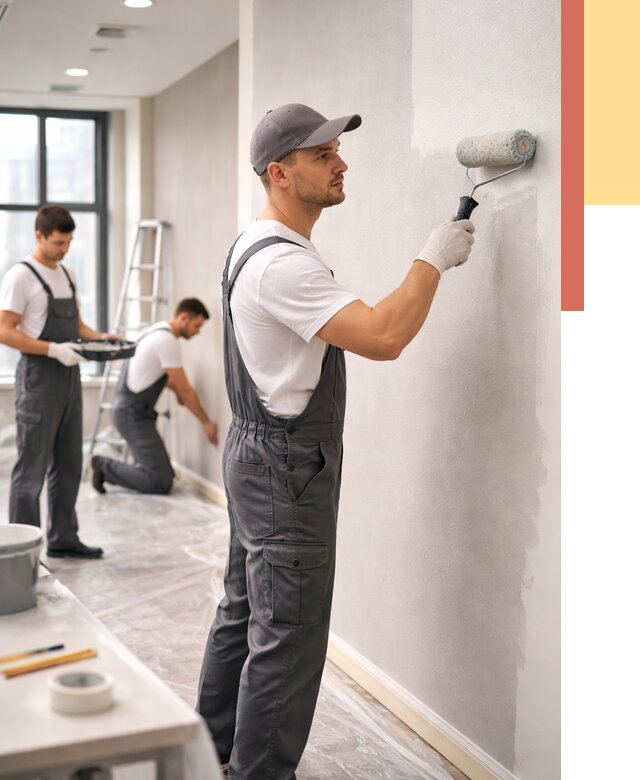 Покраска стен в офисе в Белой Калитве от 8815 руб. — быстро и недорого | ОТДЕЛОЧНИК-Бкл