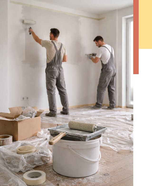 Покраска стен в квартире в Белой Калитве от 2593 руб/м2 — быстро и недорого | ОТДЕЛОЧНИК-Бкл