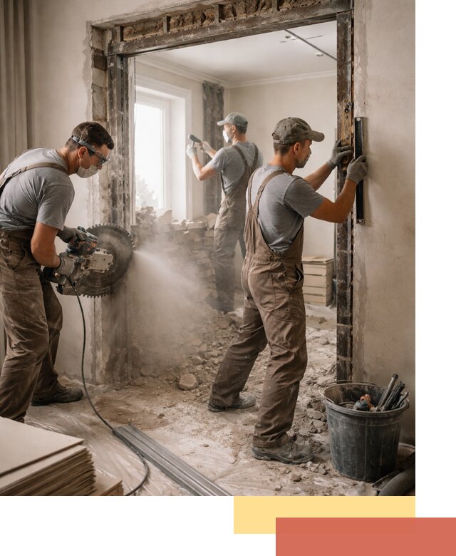 Расширение дверного проема под установку новой двери в Белой Калитве