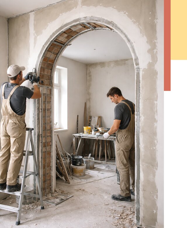 Устройство арочного проема в Белой Калитве от 9852 руб. под ключ — быстро и недорого | ОТДЕЛОЧНИК-Бкл