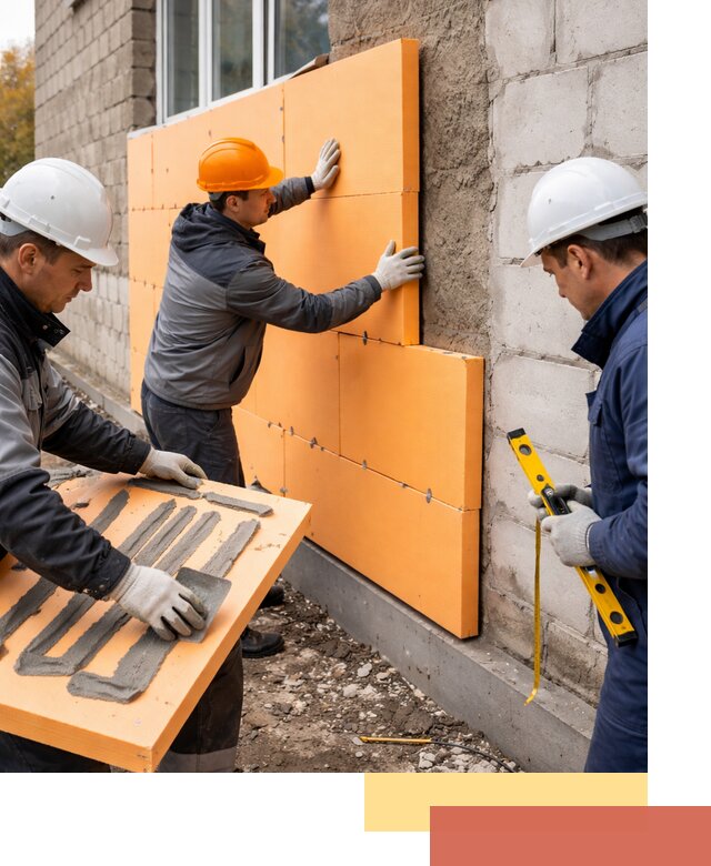 Утепление фасада пеноплексом под ключ в Белой Калитве