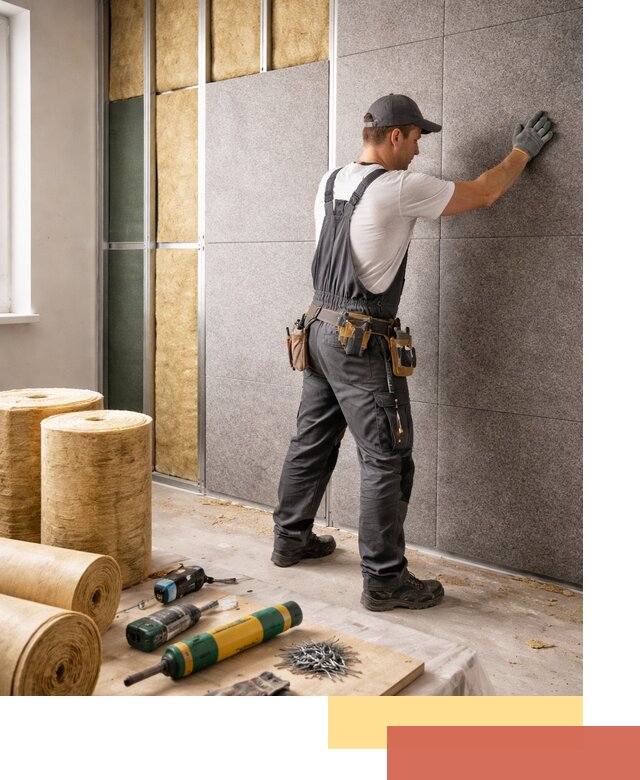 Профессиональная шумоизоляция стен в Белой Калитве для квартиры и офиса