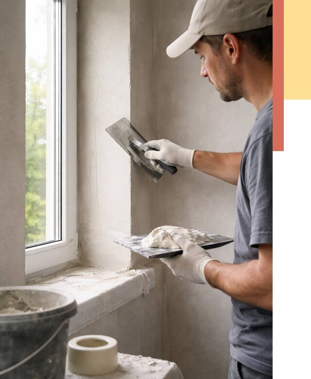 Штукатурка откосов в Белой Калитве от 4667 руб/м² — услуги и выравнивание под ключ | ОТДЕЛОЧНИК-Бкл