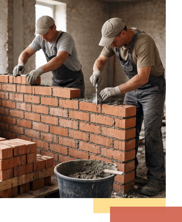 Кладка кирпичных перегородок под ключ в Белой Калитве