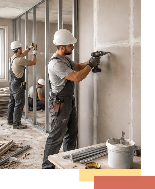 Перегородки из огнестойкого гипсокартона в Белой Калитве под ключ