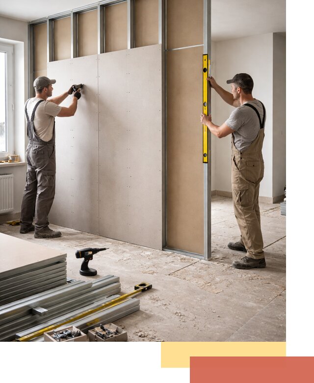 Зонирующая перегородка из гипсокартона под ключ в Белой Калитве