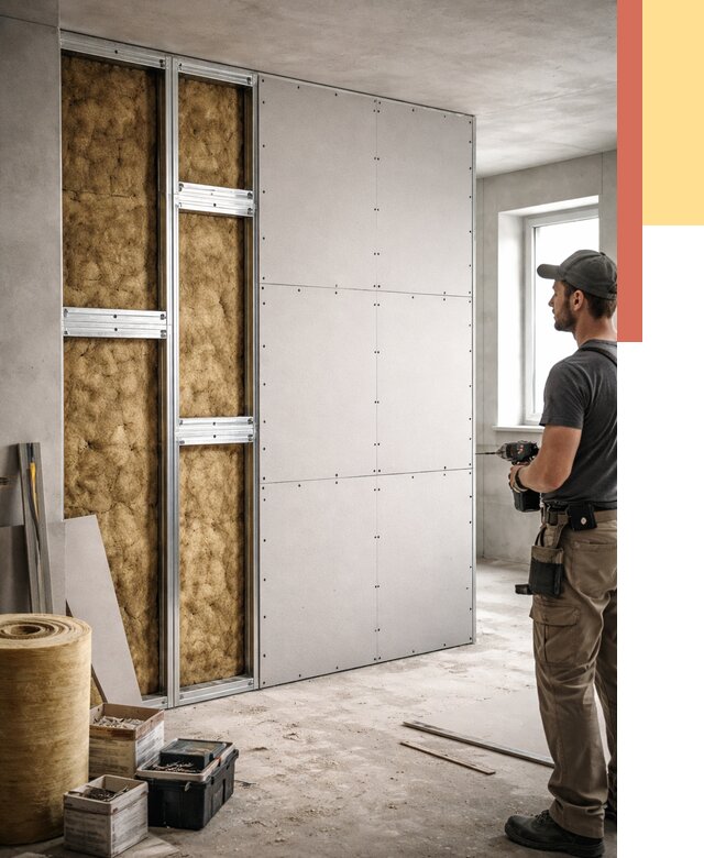 Усиленная перегородка под навеску в Белой Калитве от 13275 руб. — монтаж под ключ | ОТДЕЛОЧНИК-Бкл