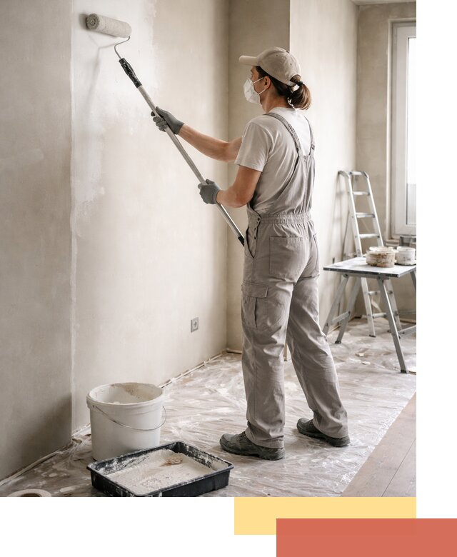 Покраска перегородок из гипсокартона в Белой Калитве качественно и недорого