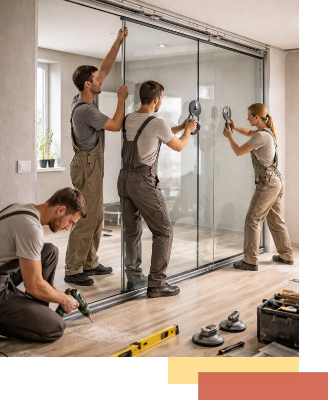 Изготовление стеклянных перегородок на заказ в Белой Калитве