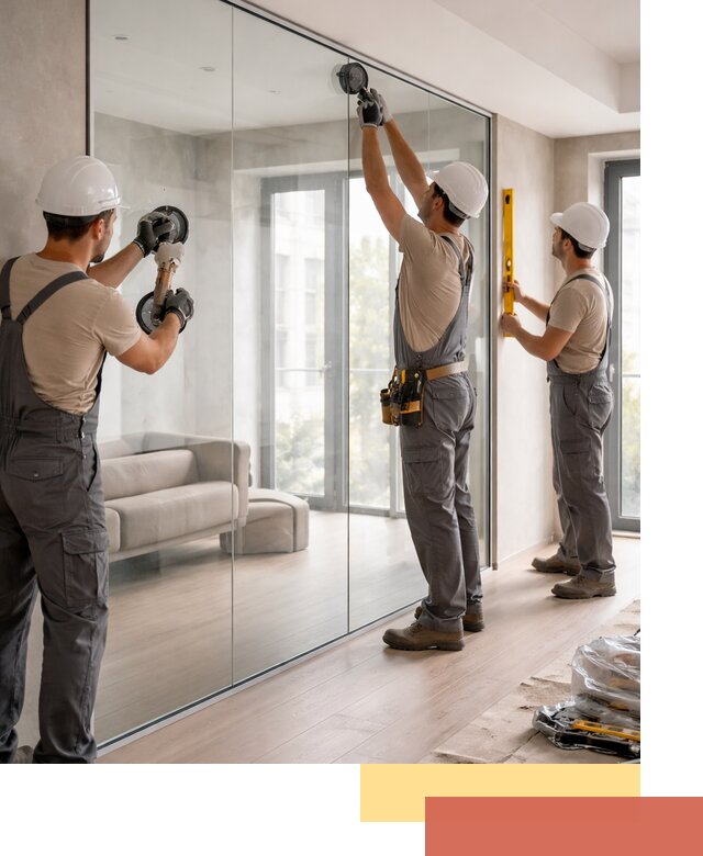 Перегородки из закаленного стекла в Белой Калитве для офисов и квартир