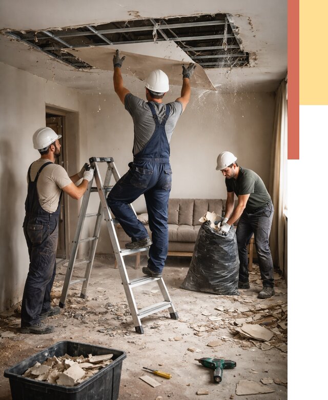 Демонтаж гипсокартонного потолка в Белой Калитве от 436 руб. за м2 — ОТДЕЛОЧНИК-Бкл