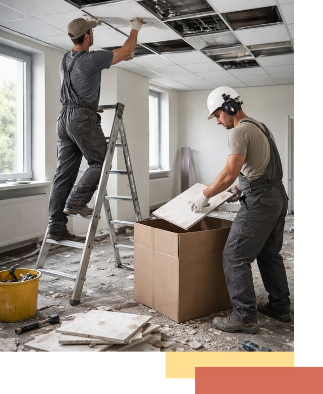 Демонтаж потолочной плитки в Белой Калитве быстро и аккуратно