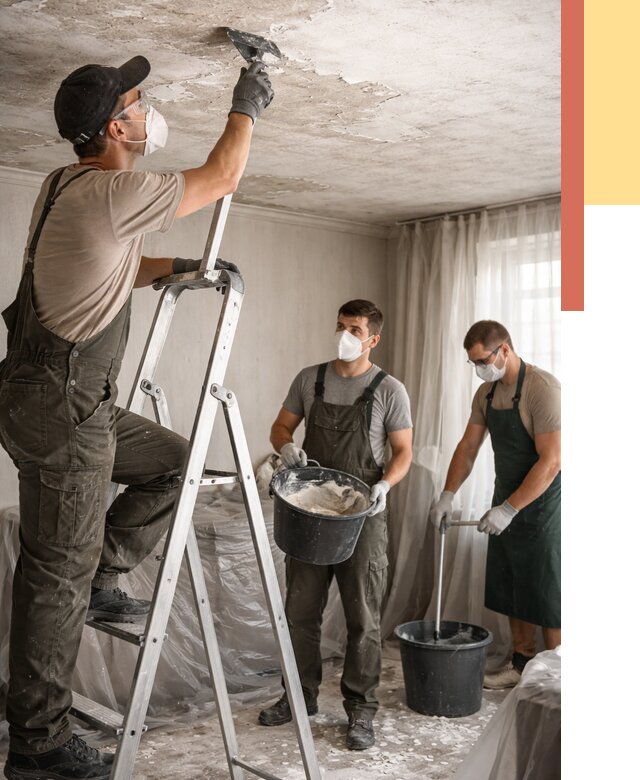 Удаление побелки с потолка в Белой Калитве от 2593 руб. быстро и недорого | ОТДЕЛОЧНИК-Бкл