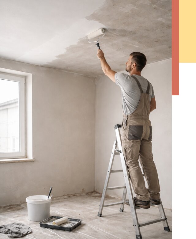 Грунтовка потолка в Белой Калитве от 2593 руб. — быстро и недорого | ОТДЕЛОЧНИК-Бкл