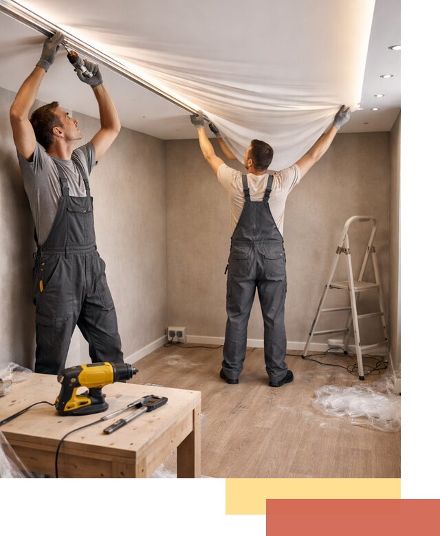 Монтаж натяжного потолка с подсветкой в Белой Калитве цена и сроки