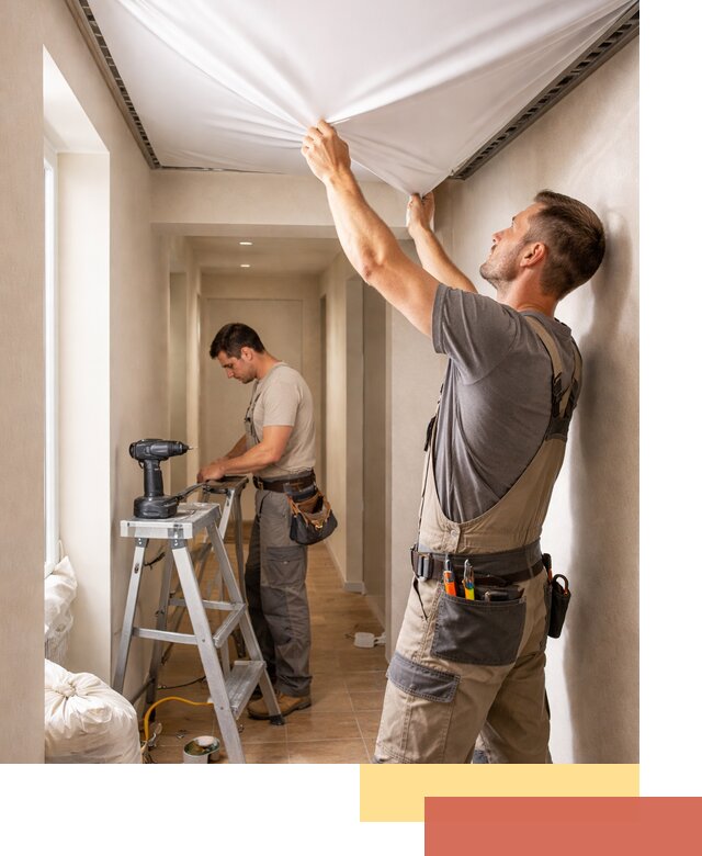 Монтаж натяжного потолка в прихожей в Белой Калитве