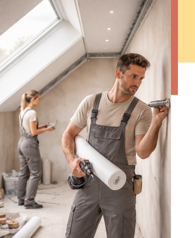 Монтаж натяжного потолка на мансарде в Белой Калитве от 3630 руб. | ОТДЕЛОЧНИК-Бкл