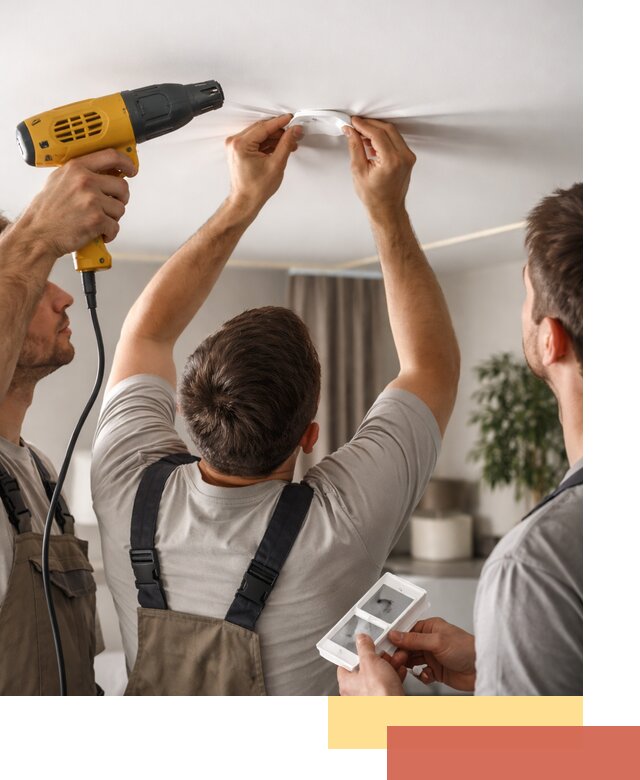 Ремонт прокола полотна натяжного потолка в Белой Калитве