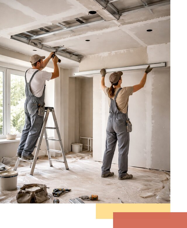 Монтаж многоуровневого потолка из гипсокартона в Белой Калитве