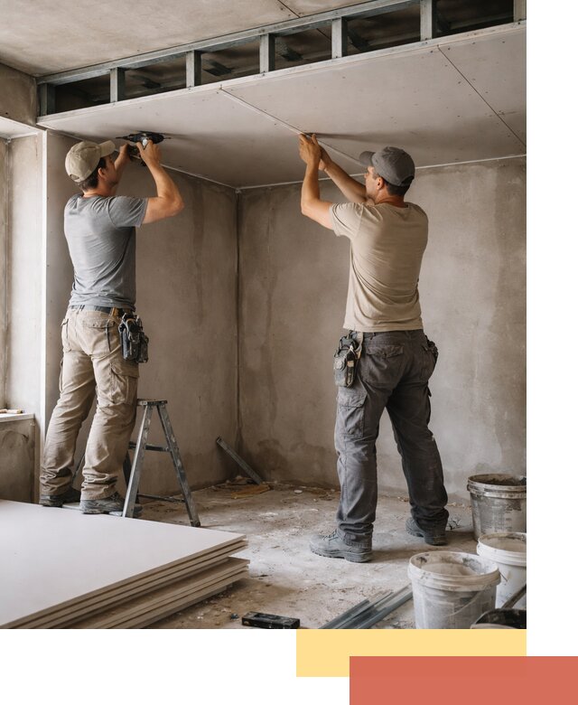 Короб из гипсокартона на потолке под ключ в Белой Калитве