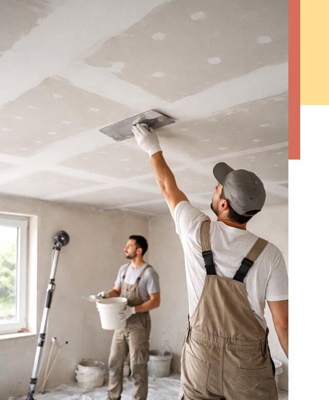 Шпаклевка потолка из гипсокартона в Белой Калитве от 3319 руб./м2 — услуги под ключ | ОТДЕЛОЧНИК-Бкл