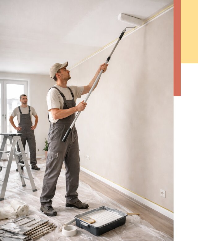 Покраска потолка из гипсокартона в Белой Калитве от 4667 руб./м2 — услуги под ключ | ОТДЕЛОЧНИК-Бкл