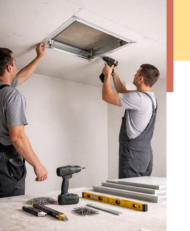 Установка люка в потолок ГКЛ в Белой Калитве от 2593 руб. под ключ | ОТДЕЛОЧНИК-Бкл