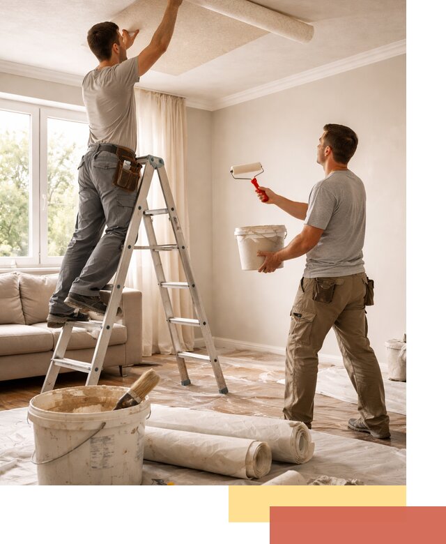 Поклейка обоев на потолок в Белой Калитве — качественно и быстро