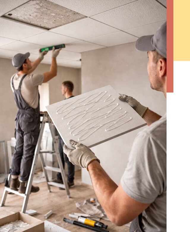 Монтаж потолочной плитки в Белой Калитве от 4667 руб. — быстро и недорого | ОТДЕЛОЧНИК-Бкл