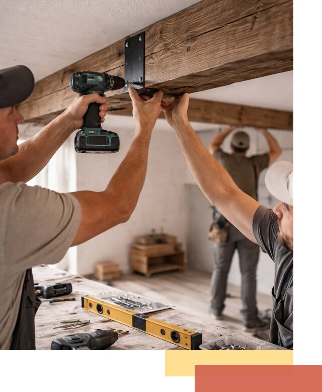 Монтаж декоративных потолочных балок в Белой Калитве