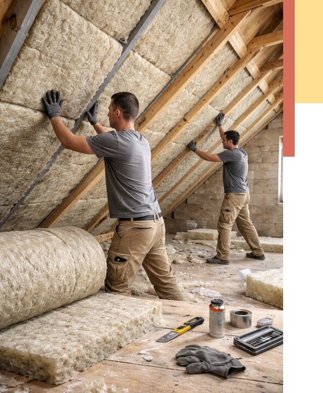 Утепление потолка минватой в Белой Калитве от 1504 руб. — быстро и недорого | ОТДЕЛОЧНИК-Бкл