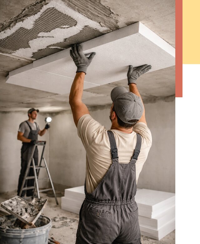 Утепление потолка пенопластом в Белой Калитве от 4667 руб/м2 — недорого и быстро | ОТДЕЛОЧНИК-Бкл